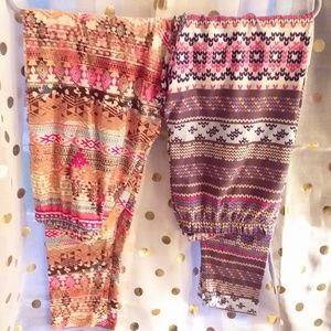 2/$10 Legging Bundle, 2 pairs , both sz M